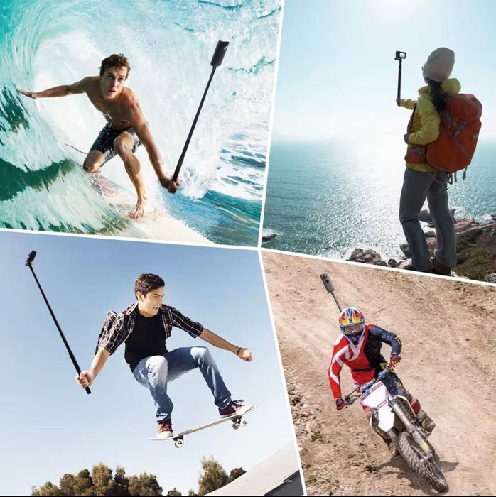 Алюминиевый монопод для екшн камер Insta 360, GoPro, Sony. Селфи палка