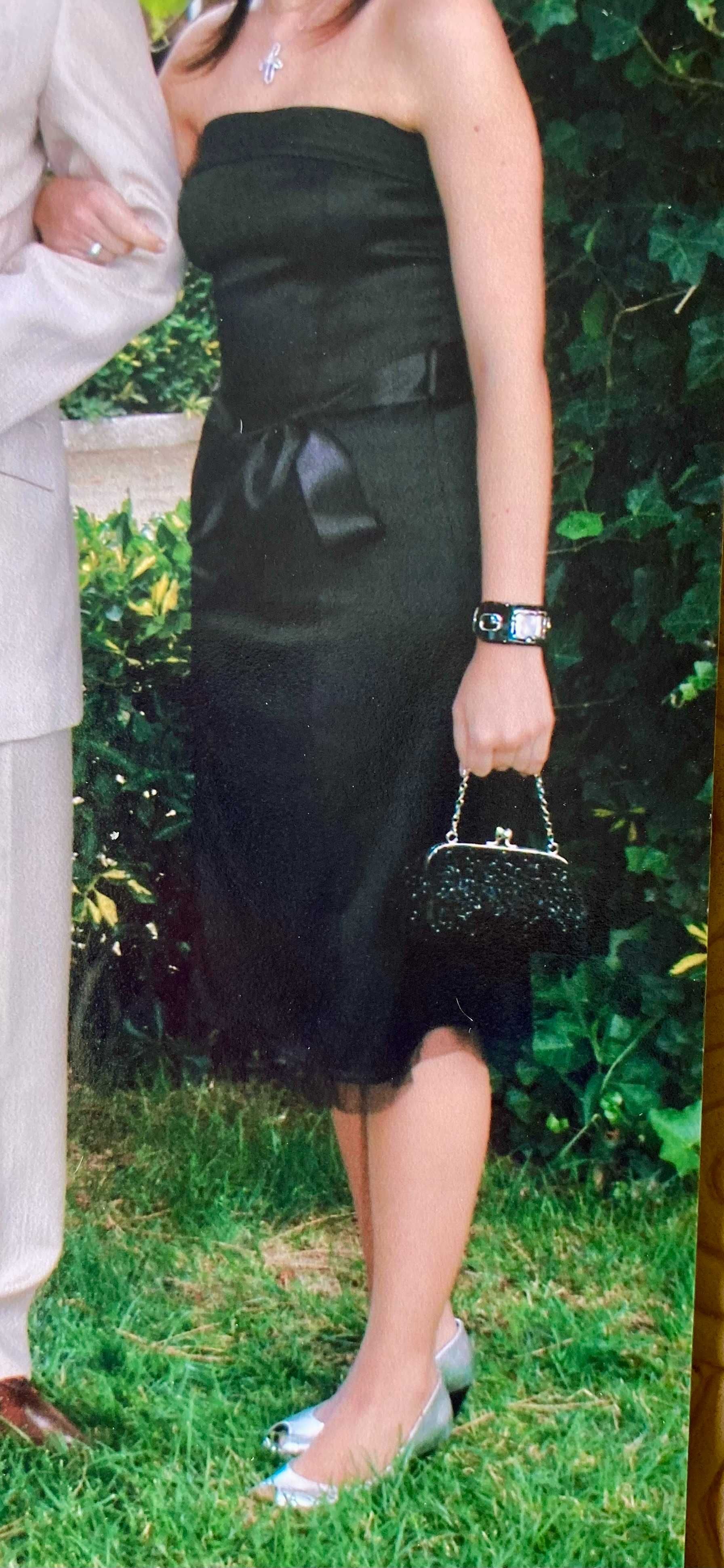 Vestido de cetim de cerimónia K-KOU (tamanho S)