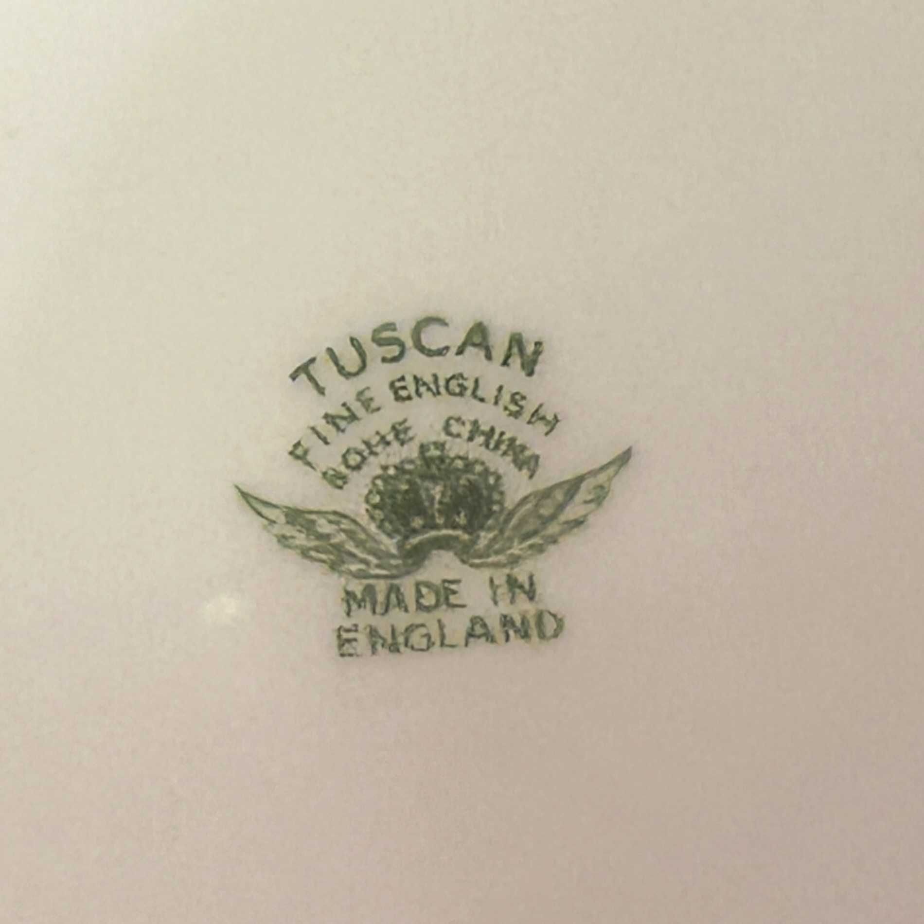 Porcelana TUSCAN Fine English, Bone China. Talerz dekoracyjny