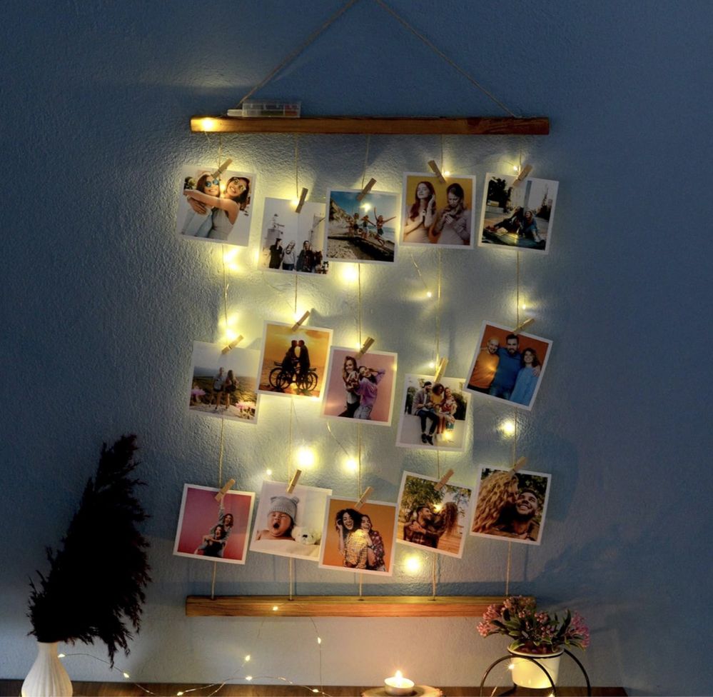 Ramki na wiele zdjęć, na ścianę,z oświetleniem LED.