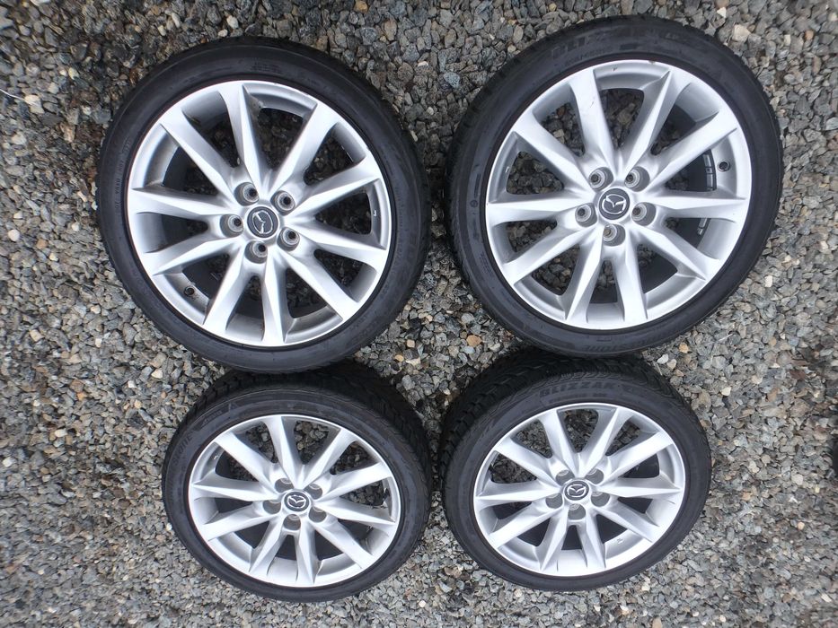 Koła aluminiowe Zimowe 18 cali Mazda 3 Oryginał 215/45r18 Bridgestone