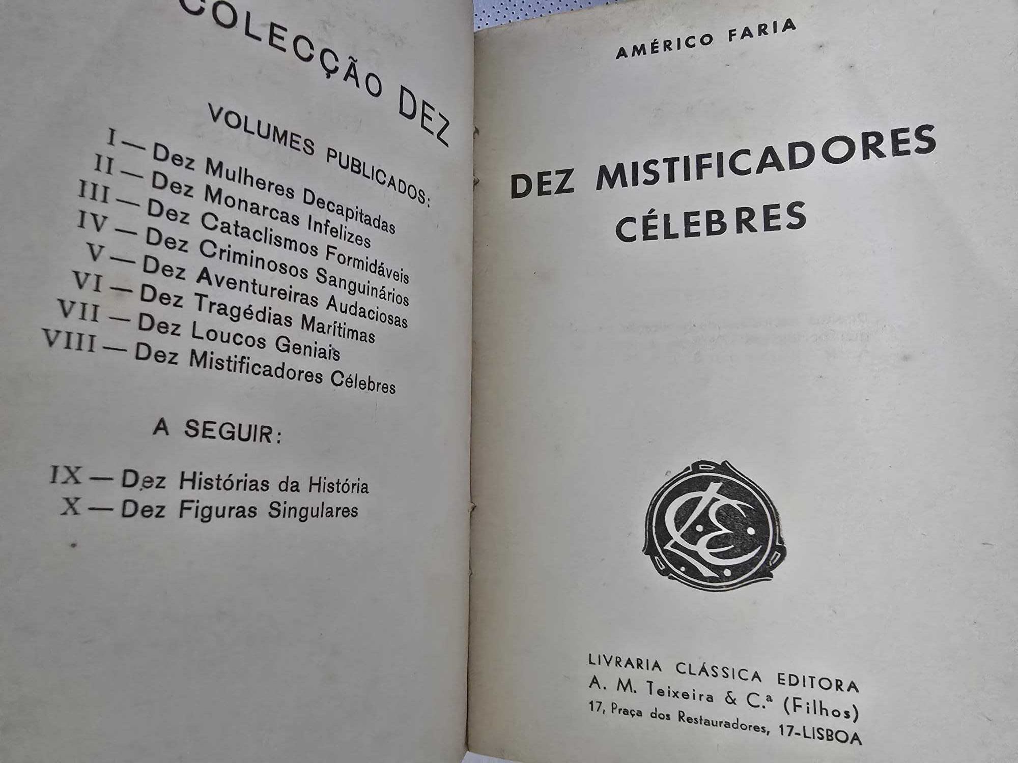 Dez mistificadores Célebres - Américo Faria