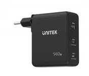 Unitek GaN 2x USB-C 1x USB-A 140W ładowarka wtyczka EU i UK