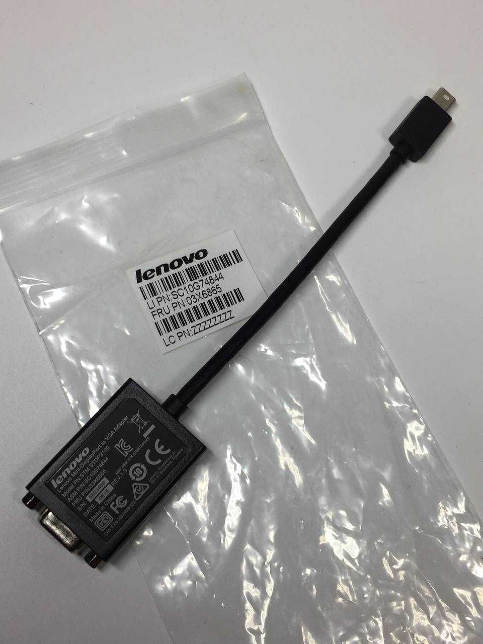 Кабель lenovo displayport mini d-sub (vga) model stdp3100 p/n: 03x6865