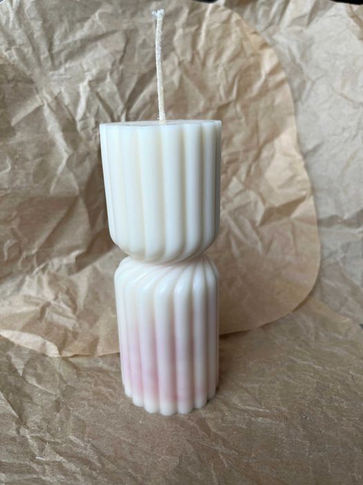 Świeca sojowa handmade vegan dekoracyjna minimal asthetic prezent boho