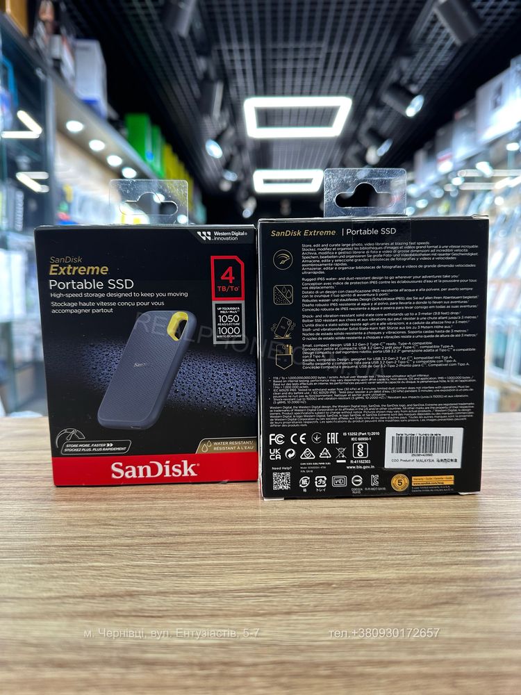 SSD-накопичувач SanDisk 4TB Extreme Portable SSD Gen 2 Monterey
