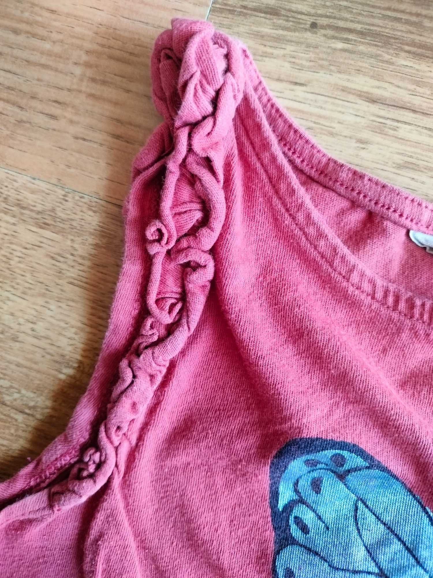 Koszulka bez rękawów H&M 122 cm z motylem