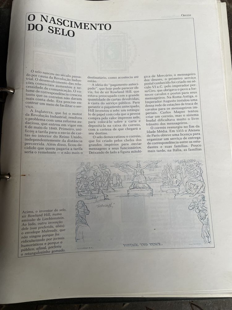 Livro sobre selos de todo o Mundo
