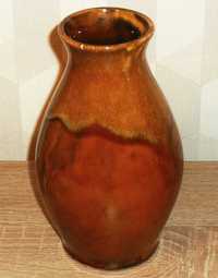 Stary, porcelitowy, szkliwiony wazon dekoracyjny, wymiary 17 x 10 cm