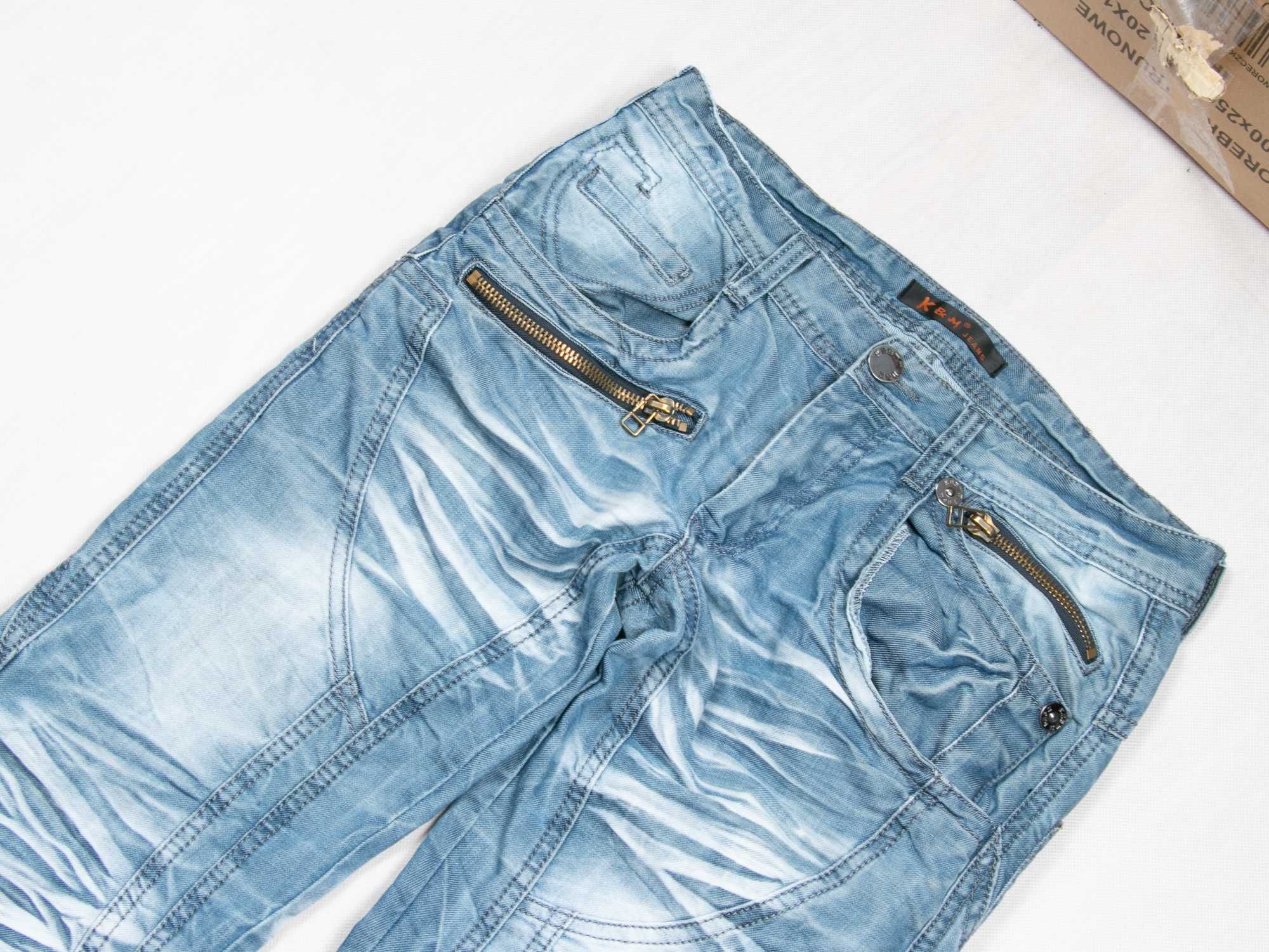 Spodnie jeansowe y2k Kosmo&Lupo 32us niski stan drip