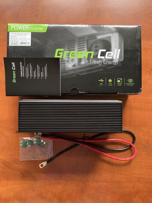 Інвертор Green Cell INV08 1000W (max 2000W) 12-220V в наявності