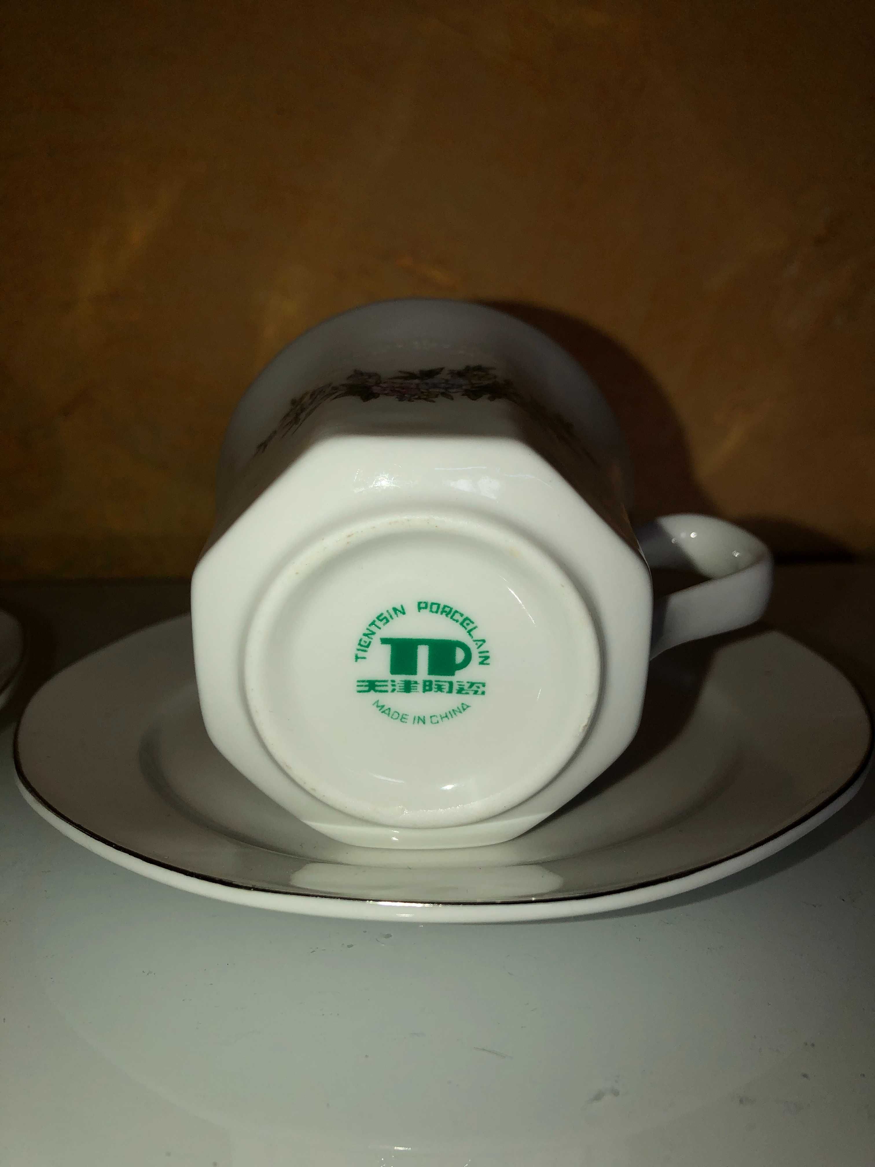 Чашка с блюдцем Китайский фарфор Tientsin