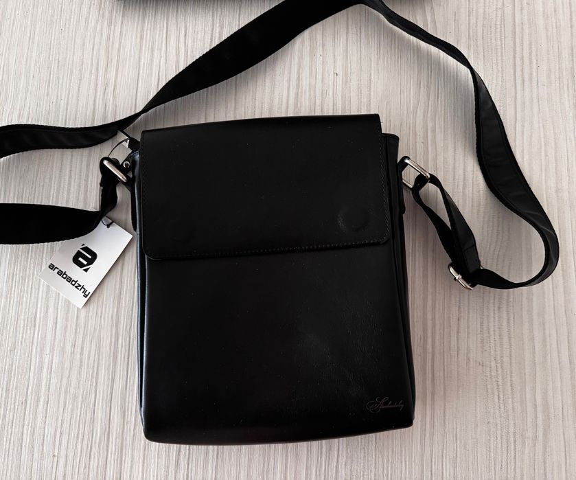 Кожаная сумка барсетка мужская через плечо чоловіча шкіряна на плече