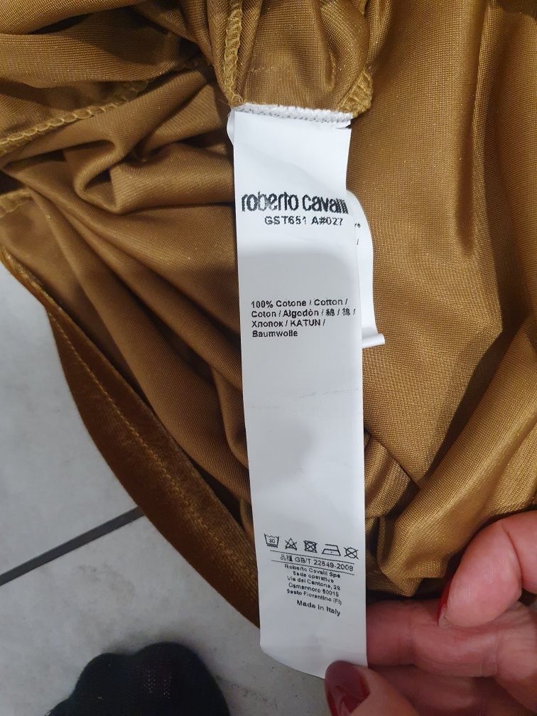 Sukienka welurowa Roberto Cavalli