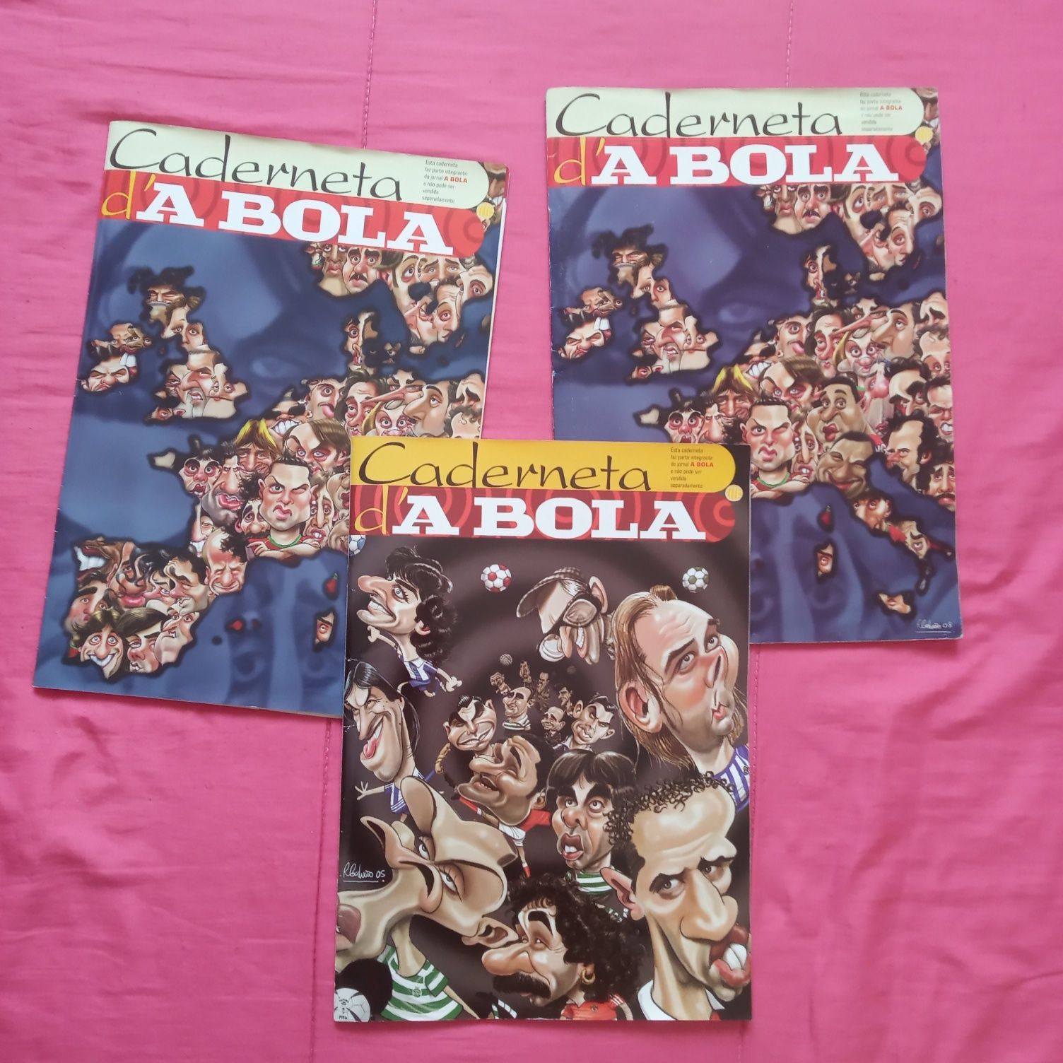 3  Cadernetas d' A  BOLA  (completas)