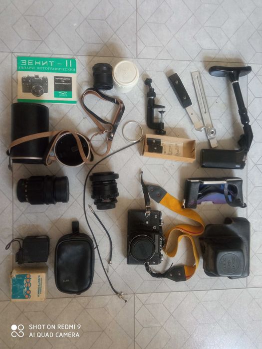 zenit 11 plus 3 obiektywy helios jupiter tair