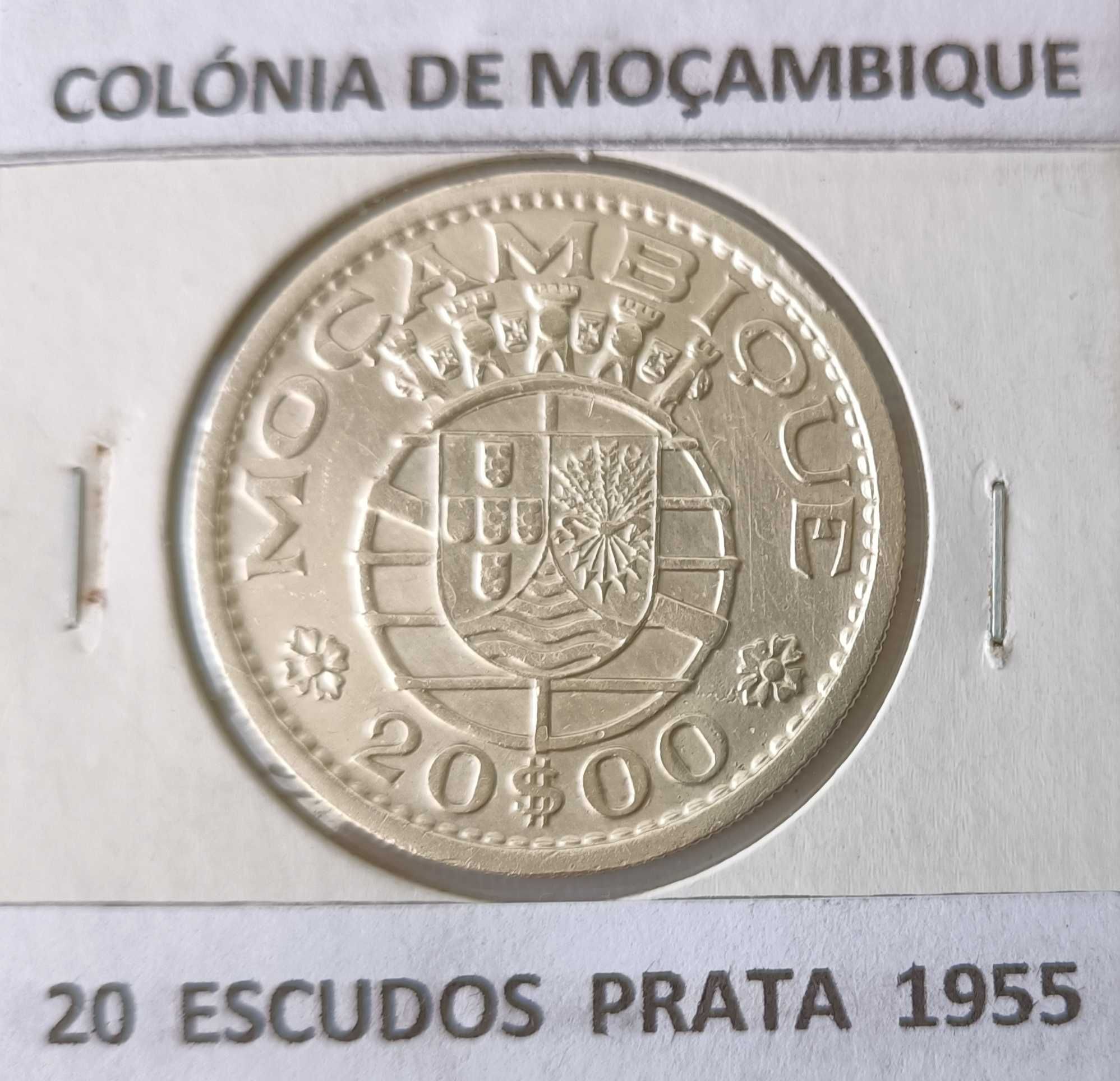 4 Moedas Portuguesas 20 Escudos da ex. Colónia Moçambique ( Prata )