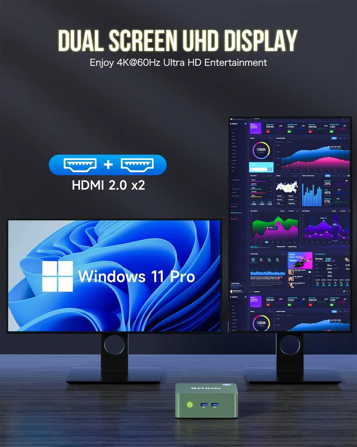 міні ПК GMKtec G3 8+256Gb Intel Alder Lake N100 Windows 11
