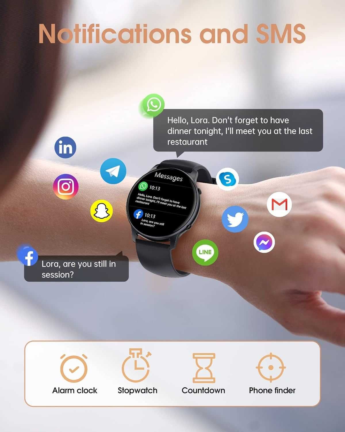 Tuyoma LW36 Smartwatch IP68 Oksymetr pulsometr połączenia polski
