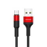 USAMS Kabel pleciony U5 2A micro USBczerwony/red 1,2m SJ224USB02