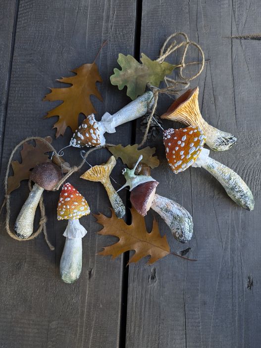 Декор из грибов.