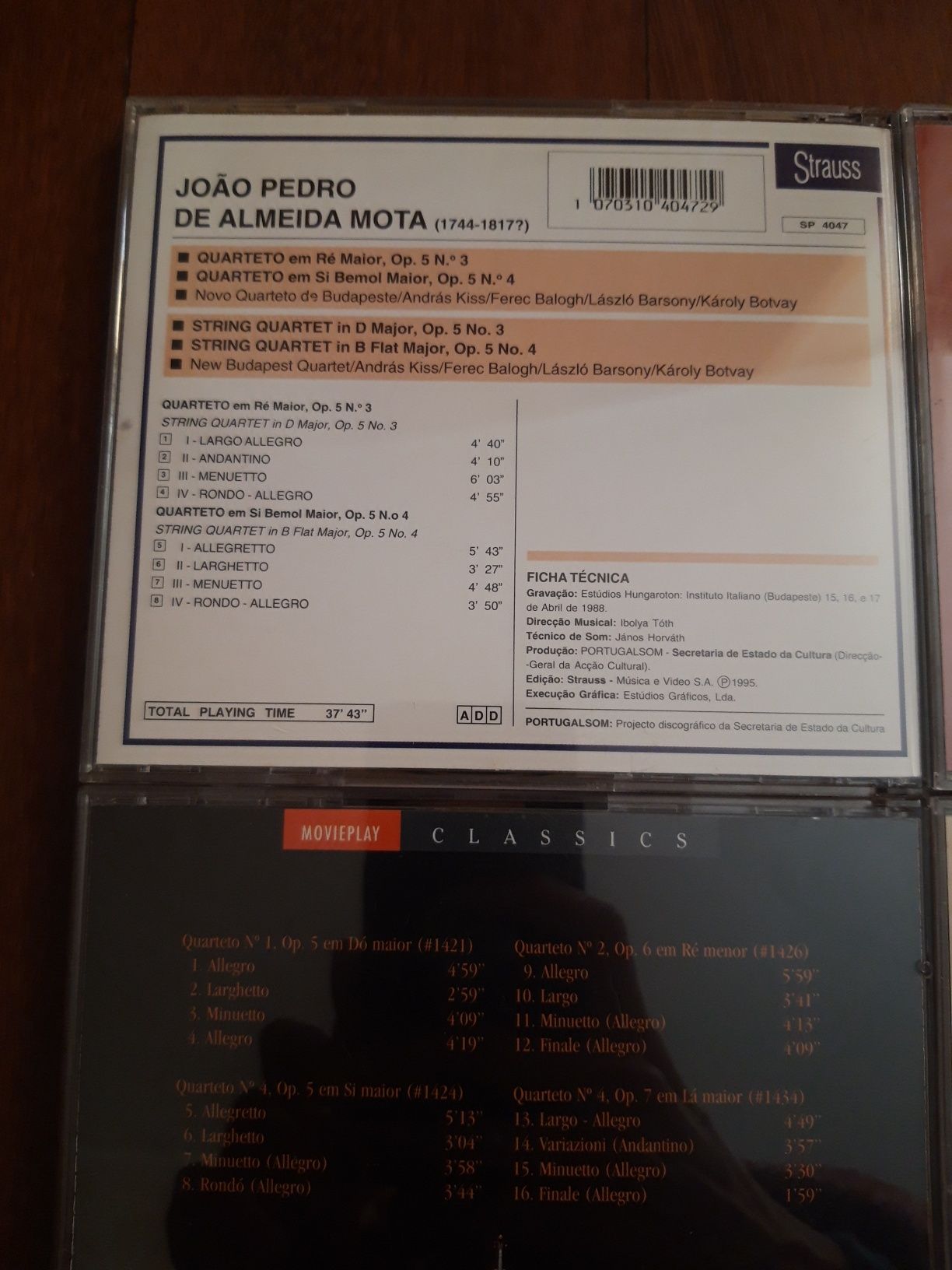2 CDs de compositores portugueses: Almeida Mota/Carlos Seixas