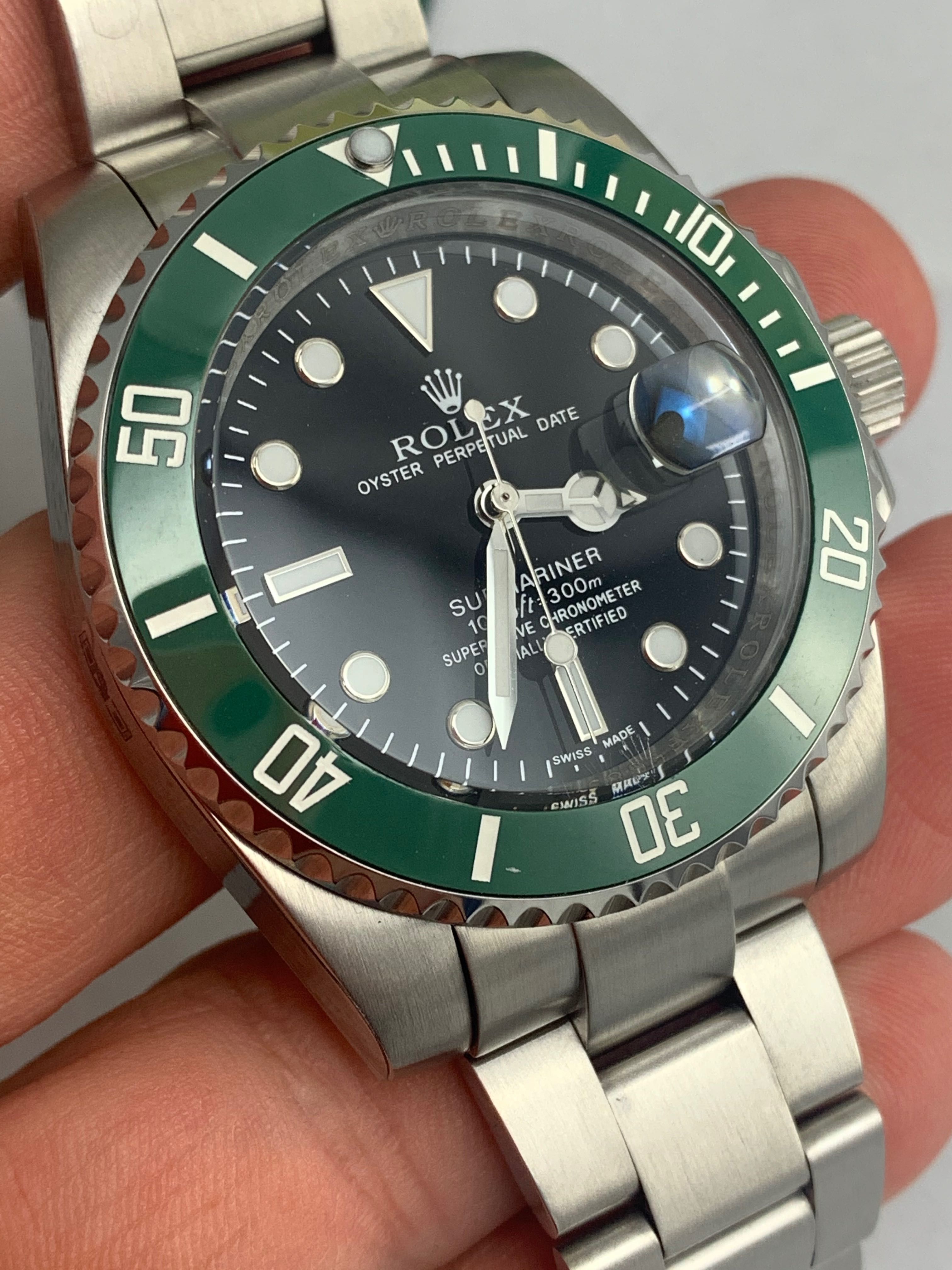 Rolex Starbucks verde submariner automatico eta suíço