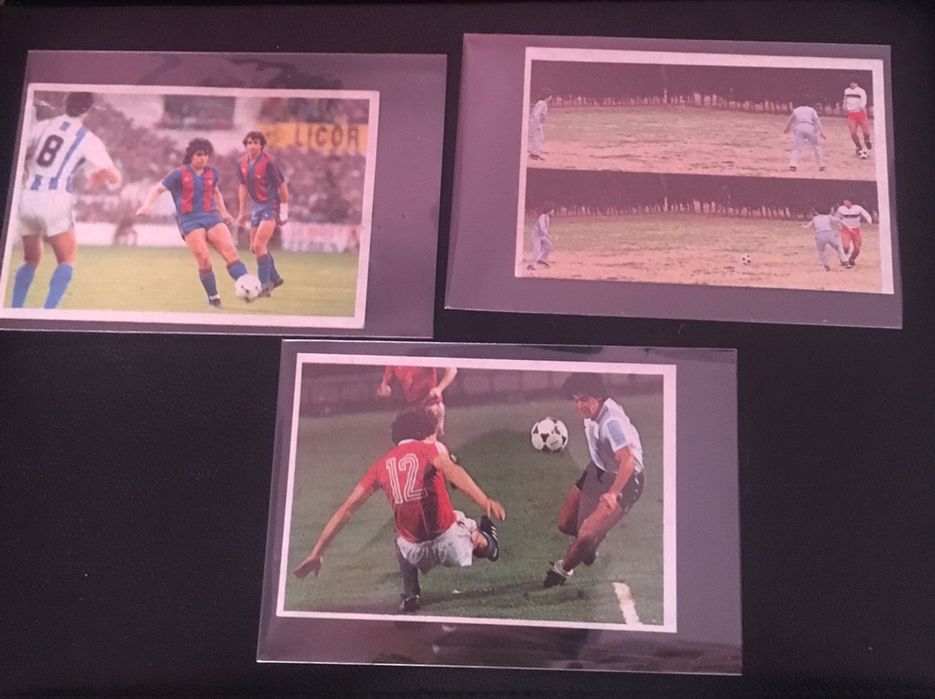 Cartas/cromos Maradona,Futre,M.van Basten,Bakero,raros