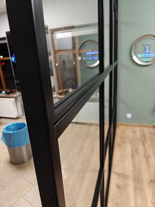 Ścianki loftowe metal + szkło na wymiar