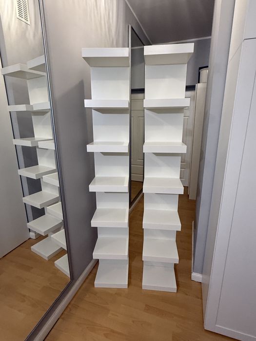 Półki lack ikea białe, regał, na książki, półka biała