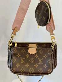 LV multifunctional pocket genuine leather bag