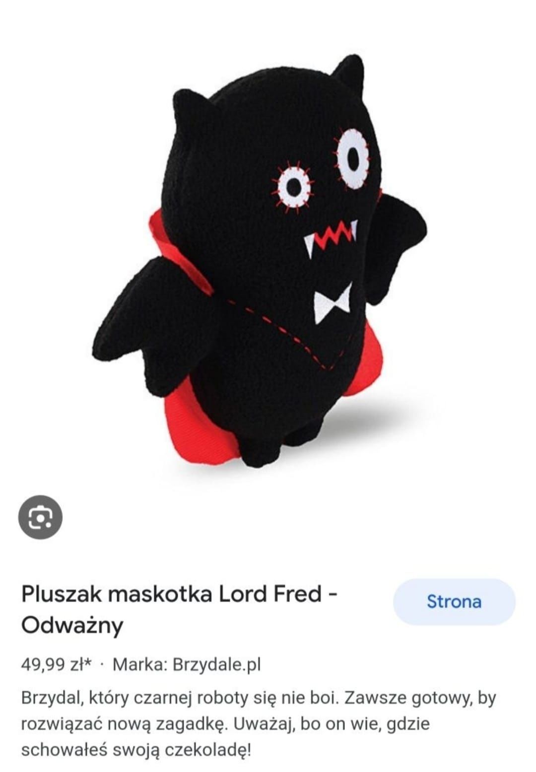 Maskotka na Halloween z kolekcji Brzydale.pl