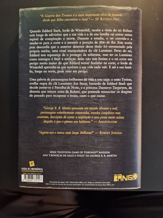 Livro " A guerra dos tronos "