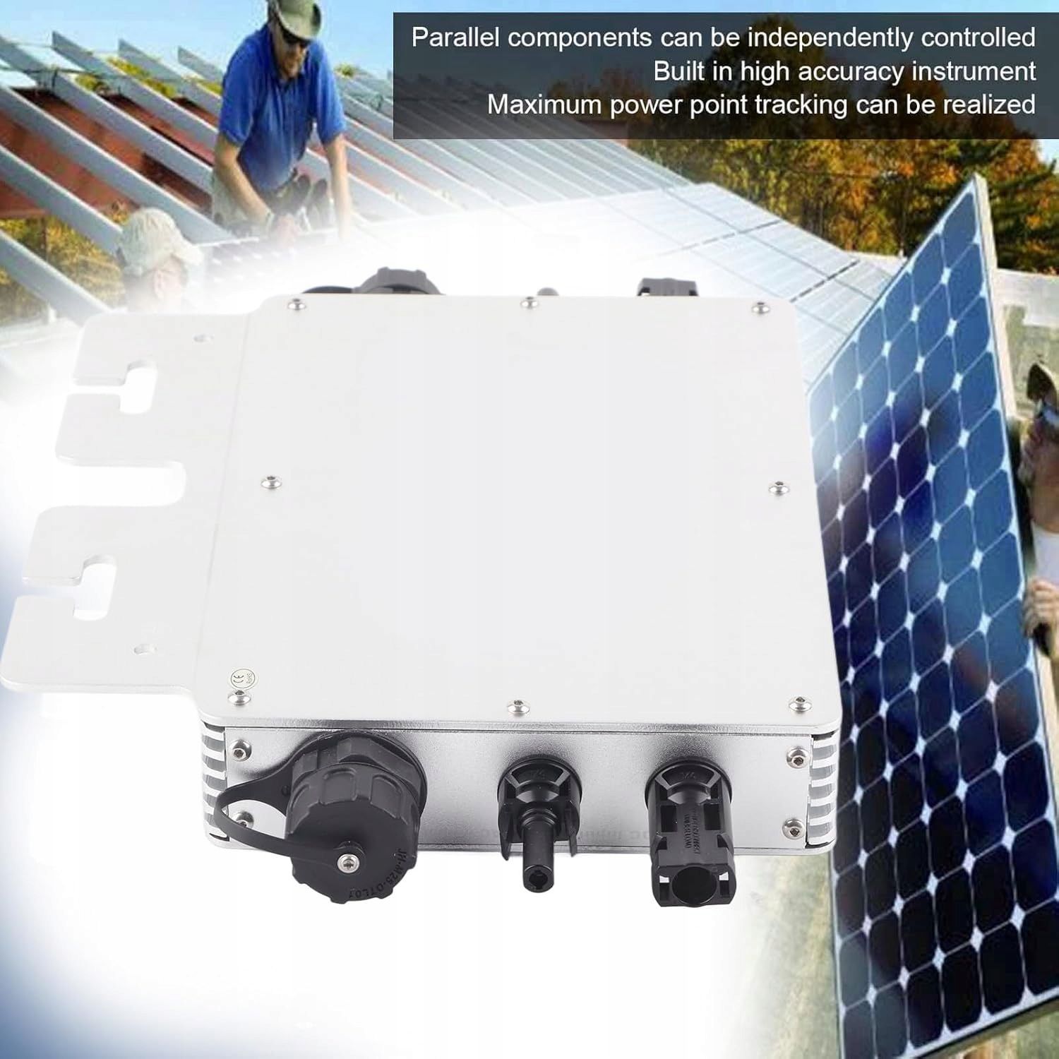 Mikroinwerter Solarny Falownik 800W Walfront Grid Tie MPPT WiFi IP65