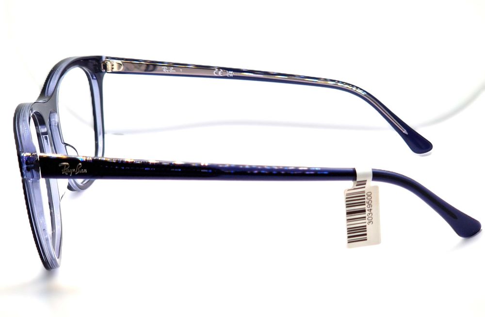 Okulary korekcyjne Ray-Ban 2210 Czarne przezroczyste niebieskie Unisex