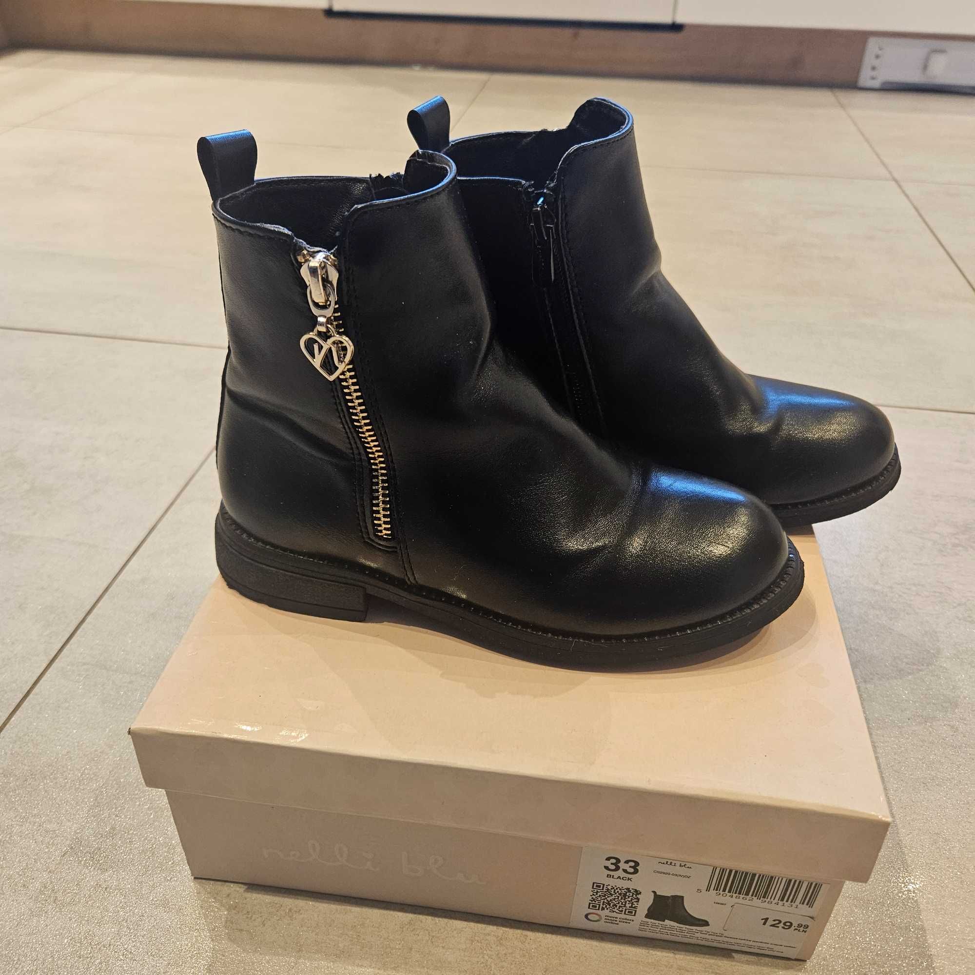 Kozaki, botki dziecięce Nelli blu r 33
