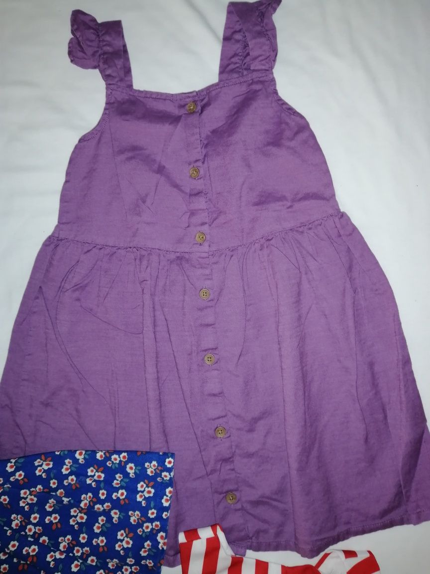 5x H&M r. 110/116 sukienka letnia spódniczka granatowa śliczna cudo