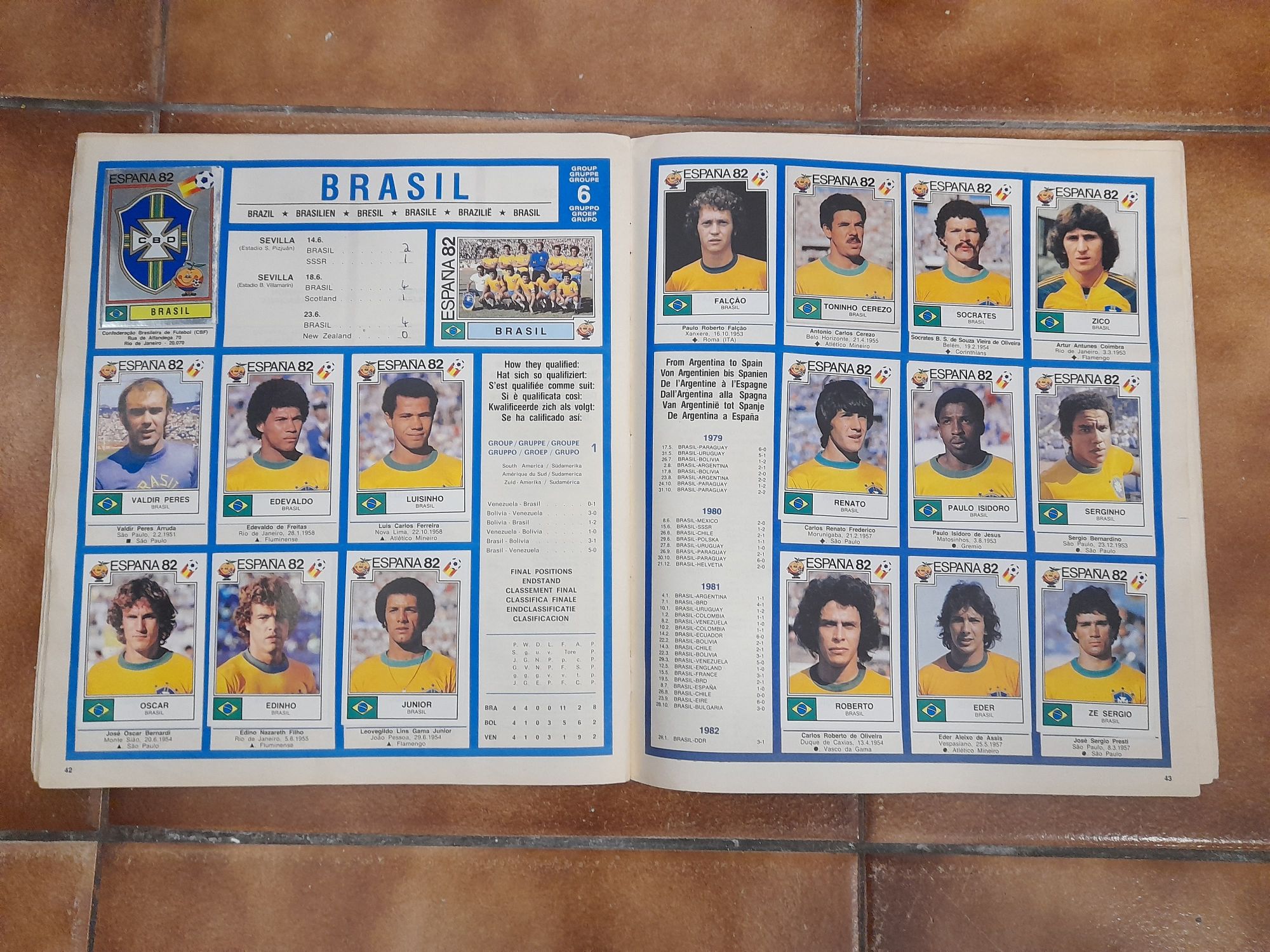 Caderneta cromos Espanha 82 - Panini Completa do Mundial futebol Top