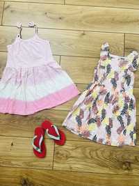 Piękne sukienki Little Kids r. 122 gratis laczki japonki