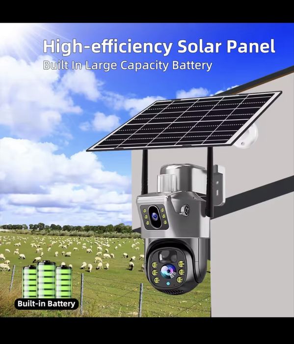 Kamera zewnetrzna solarna wifi v380 pro karta 64gb