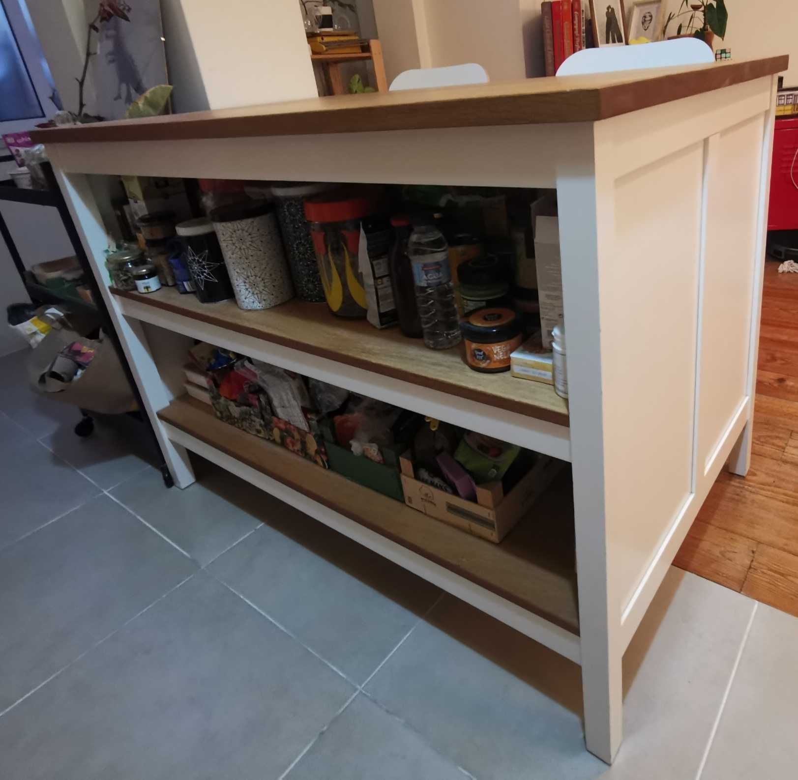 Mesa/ilha de cozinha IKEA TORNVIKEN branca