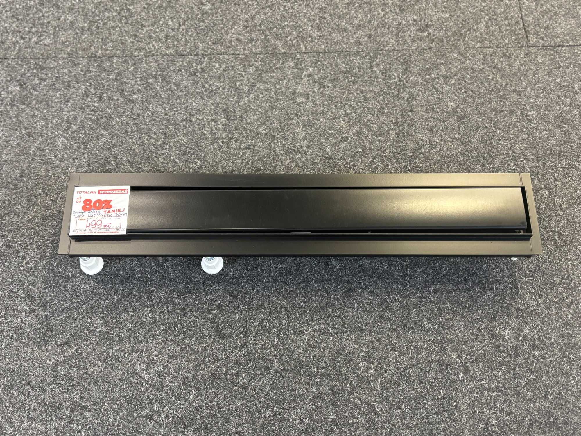Odpływ liniowy BASE LOW BLACK dł. 70cm