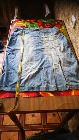 Джинсовая длинная юбка