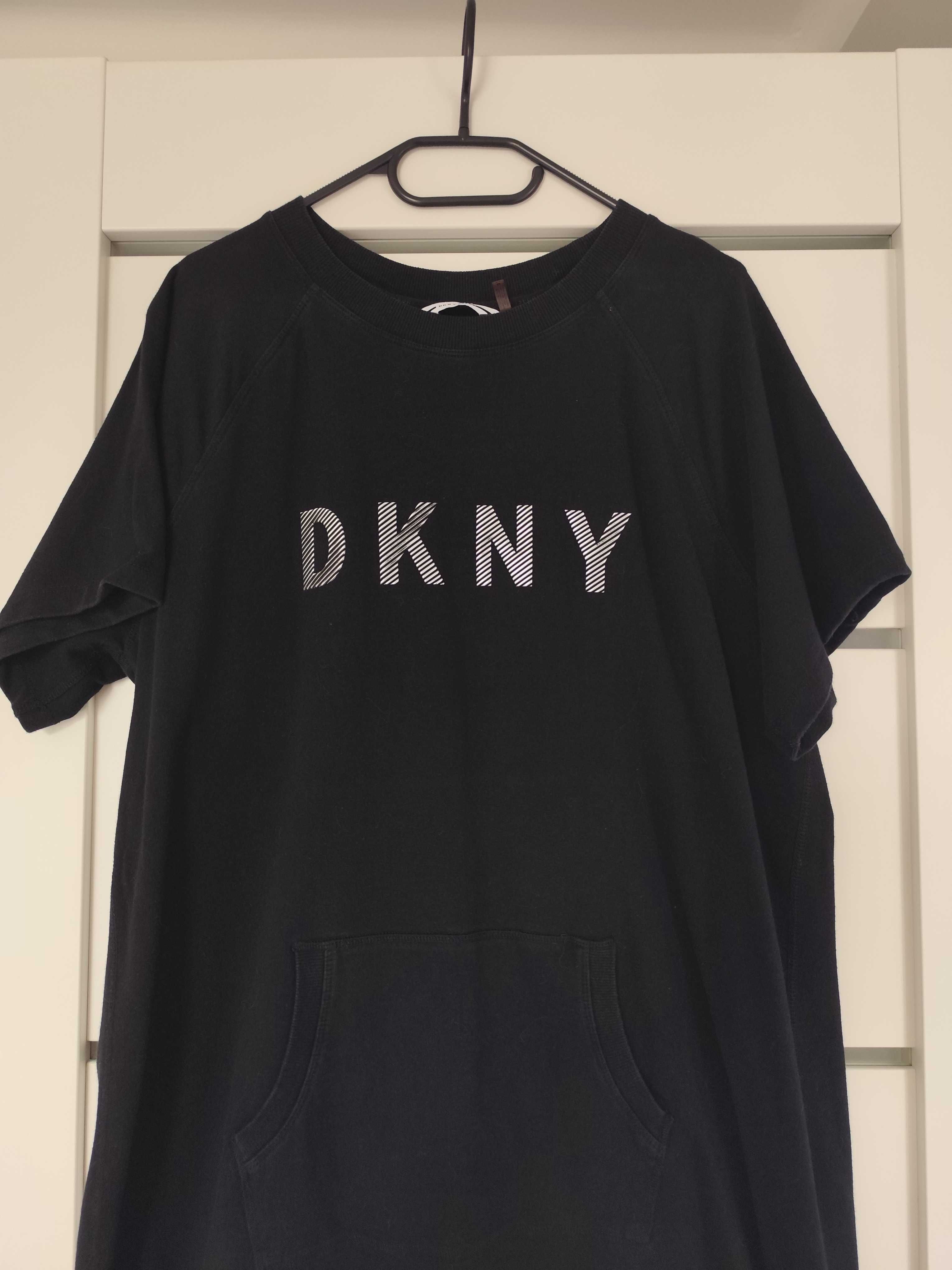 Sukienka DKNY czarna dresowa M 38 L 40