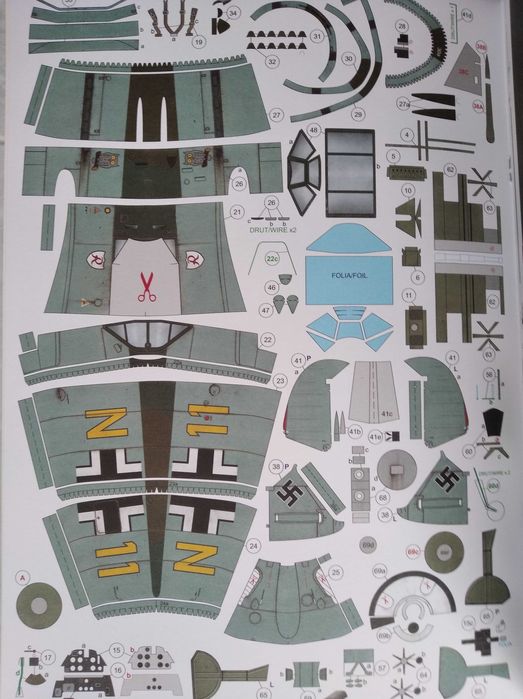 Model kartonowy mysliwiec Messerschmitt Bf-109D, MPModel, 1:33