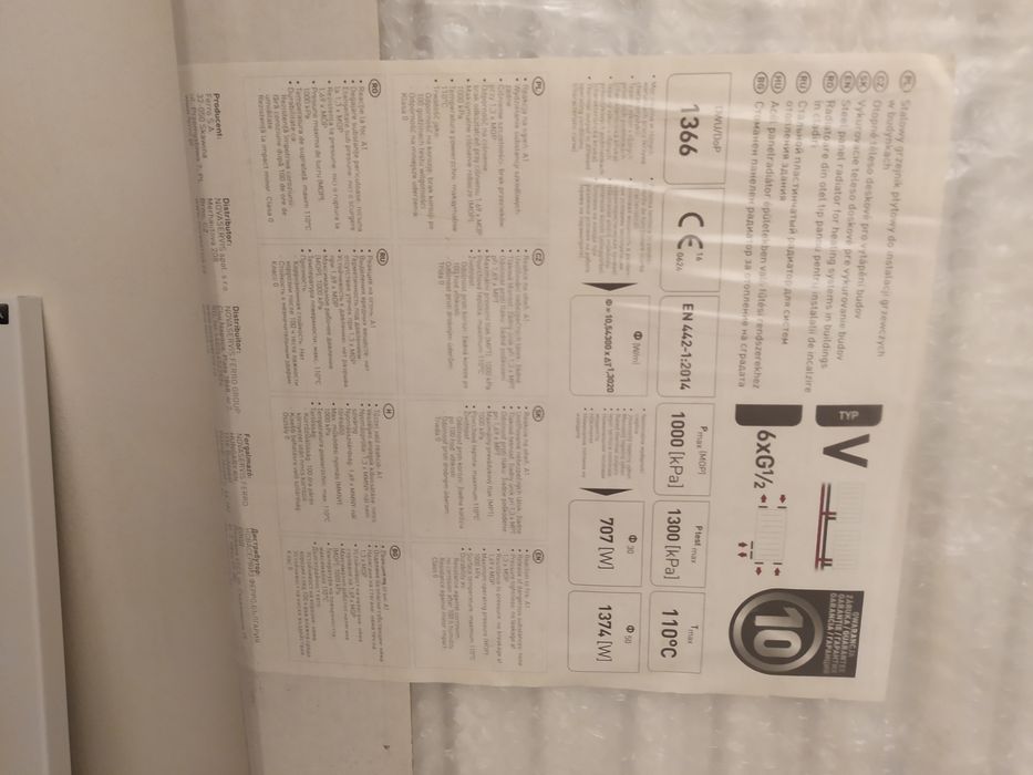 Nowy kaloryfer grzejnik biały