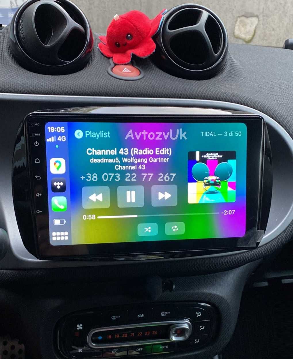 Магнитола SMART Mercedes Benz GPS USB Смарт 2 дин CarPlay Android 14