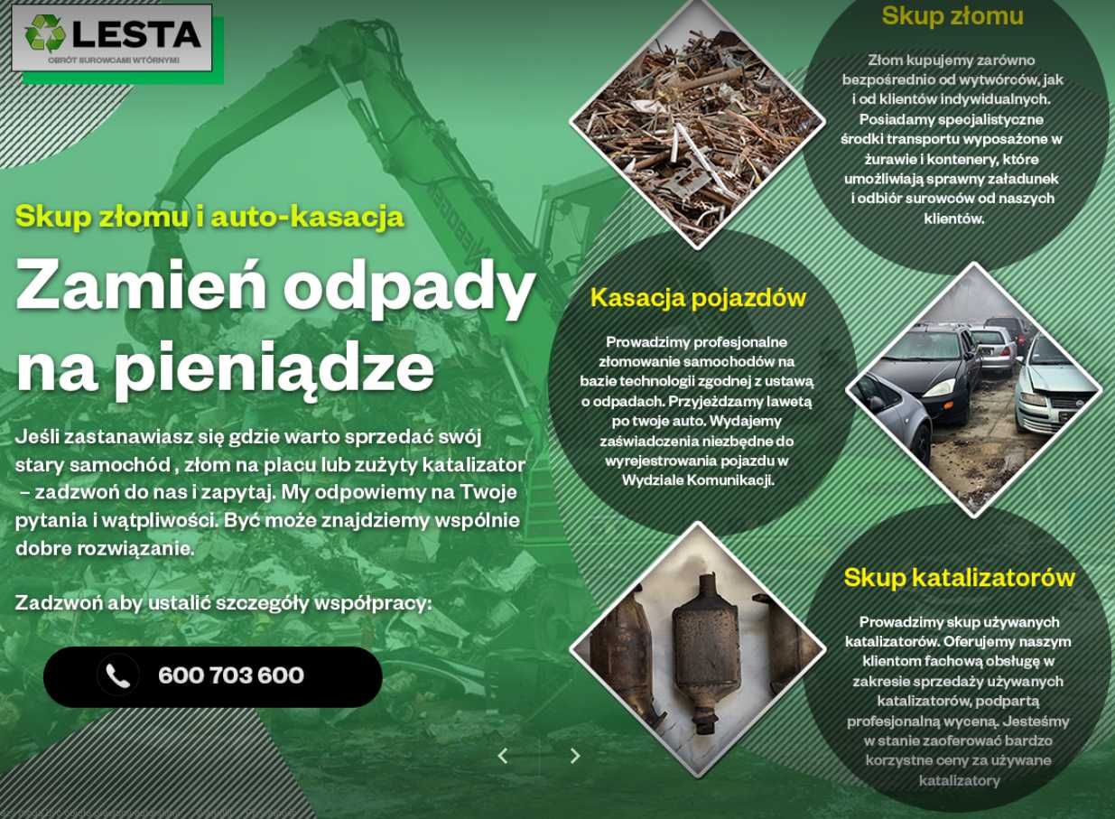Kasacja Pojazdów - Autokasacja - Skup katalizatorów- złomu- węglika