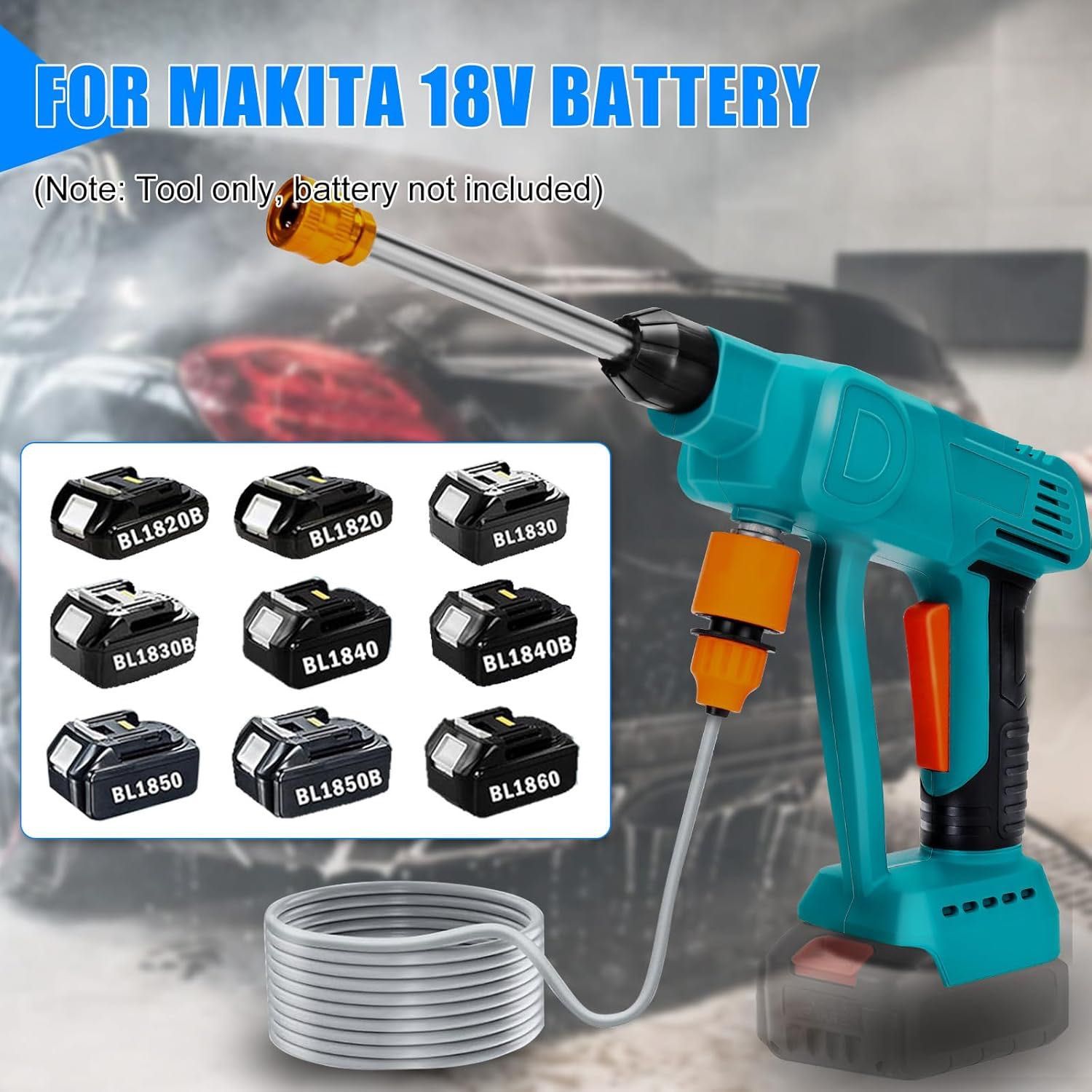 Myjka ciśnieniowa bezprzewodowa, 24 V 50 barów,