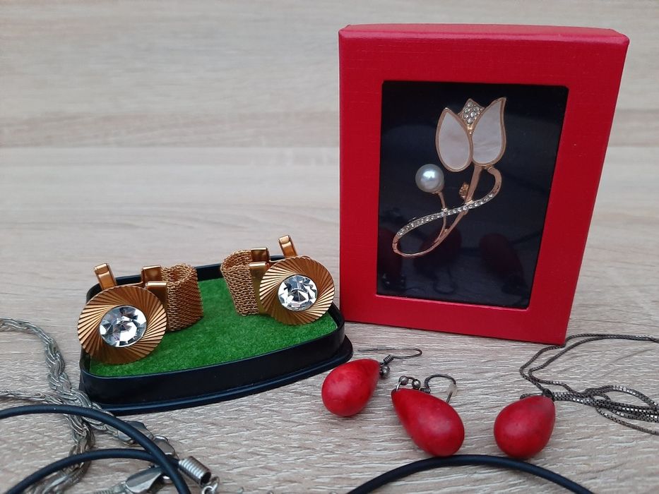 Женские украшения,запанки,брошь,каучуковая цепочка,набор кулон серьги